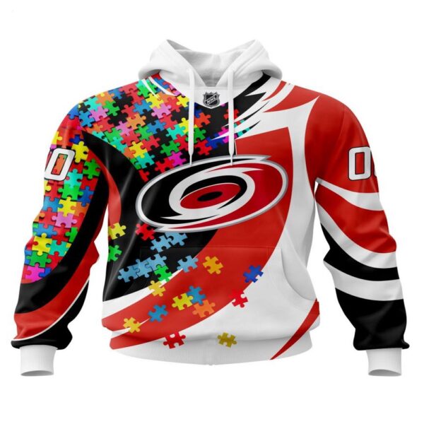 NHL Carolina Hurricanes Hoodie Autism Awareness 3D Hoodie For Sports Fans