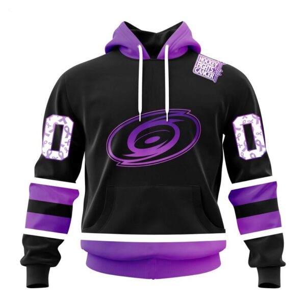 NHL Carolina Hurricanes Hoodie Special Black Hockey Fights Cancer Kits Hoodie