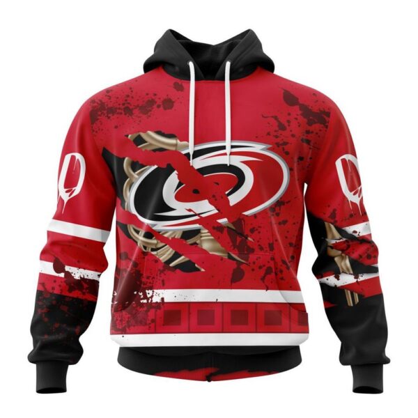 NHL Carolina Hurricanes Hoodie Specialized Design Jersey With Your Ribs For Halloween Hoodie