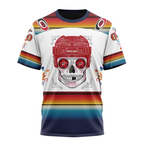 NHL Carolina Hurricanes Special Design For Dia De Los Muertos T-Shirt