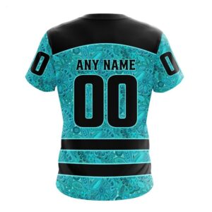NHL Carolina Hurricanes T Shirt Special Design Fight Ovarian Cancer 3D T Shirt 2