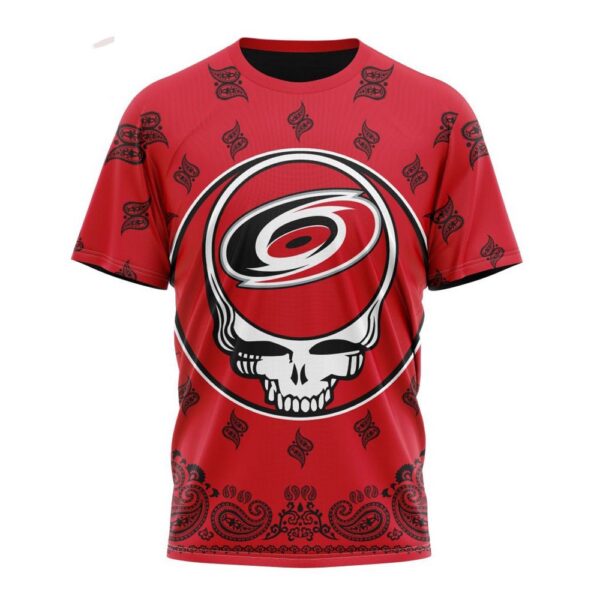 NHL Carolina Hurricanes T-Shirt Special Grateful Dead Design 3D T-Shirt