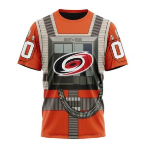 NHL Carolina Hurricanes T Shirt Star Wars Rebel Pilot Design T Shirt 1