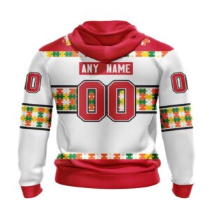 NHL Chicago BlackHawks Hoodie Autism Awareness 3D Hoodie For Hockey Fans 2