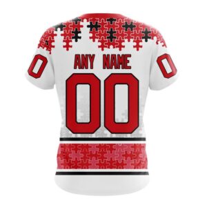 NHL Chicago Blackhawks 3D T Shirt Special Autism Awareness Design With Home Jersey Style Hoodie 2