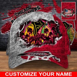 NHL Chicago Blackhawks Baseball Cap Customized Cap For Sports Fans 1