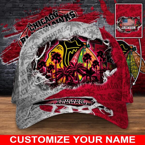 NHL Chicago Blackhawks Baseball Cap Customized Cap For Sports Fans