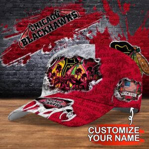 NHL Chicago Blackhawks Baseball Cap Customized Cap For Sports Fans 2