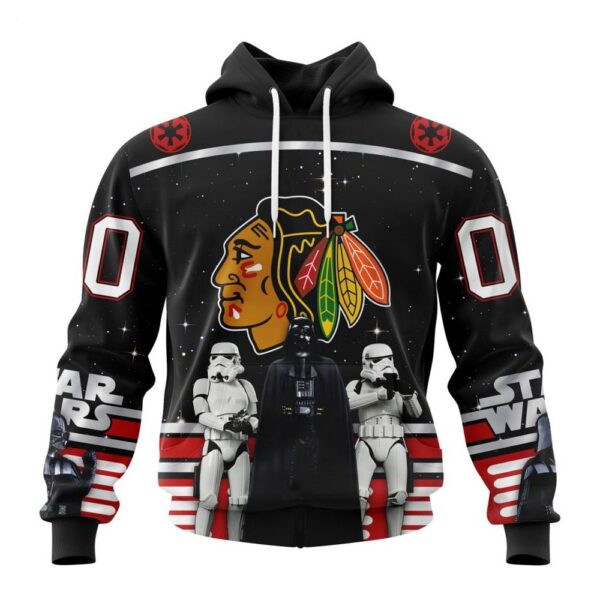 NHL Chicago Blackhawks Hoodie Special Star Wars Design May The 4th Be With You Hoodie