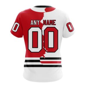 NHL Chicago Blackhawks Personalize 2024 Home Mix Away T Shirt 2