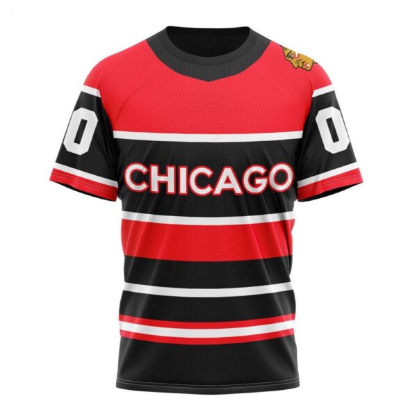 NHL Chicago Blackhawks T-Shirt Reverse Retro Kits 2024 T-Shirt