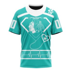 NHL Chicago Blackhawks T Shirt Special Design Honoring Healthcare Heroes T Shirt 1