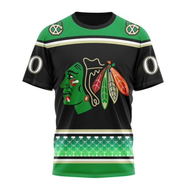 NHL Chicago Blackhawks T-Shirt Specialized Unisex Kits Hockey Celebrate St Patrick’s Day T-Shirt