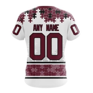 NHL Colorado Avalanche 3D T Shirt Special Autism Awareness Design With Home Jersey Style Hoodie 2