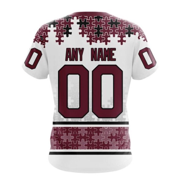 NHL Colorado Avalanche 3D T-Shirt Special Autism Awareness Design With Home Jersey Style Hoodie