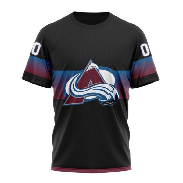 NHL Colorado Avalanche 3D T-Shirt Special Black And Gradient Design Hoodie