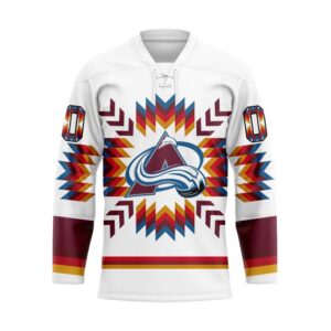 NHL Colorado Avalanche Hockey Jersey Special Design With Native Pattern Custom Jersey 1