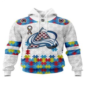 NHL Colorado Avalanche Hoodie Autism Awareness 3D Hoodie For Fans 1