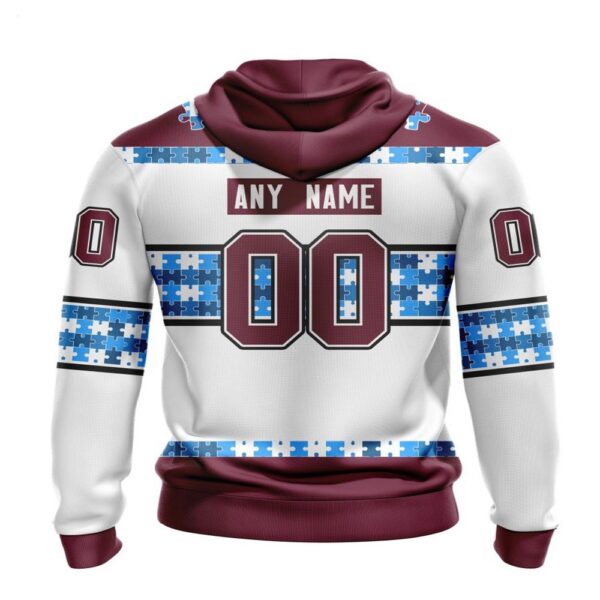 NHL Colorado Avalanche Hoodie Autism Awareness 3D Hoodie For Hockey Fans