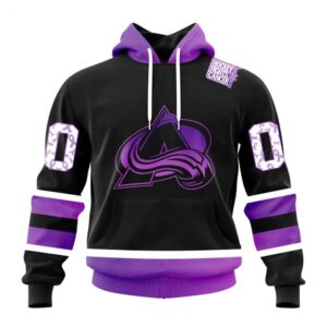 NHL Colorado Avalanche Hoodie Special Black Hockey Fights Cancer Kits Hoodie 1