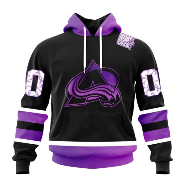 NHL Colorado Avalanche Hoodie Special Black Hockey Fights Cancer Kits Hoodie