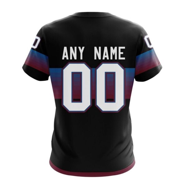 NHL Colorado Avalanche Special Black And Gradient Design T-Shirt