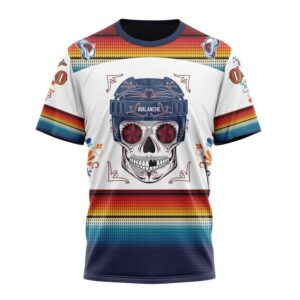 NHL Colorado Avalanche Special Design For Dia De Los Muertos T Shirt 1