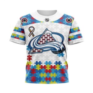 NHL Colorado Avalanche T-Shirt Autism…