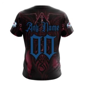 NHL Colorado Avalanche T Shirt Special Design With Skull Art T Shirt 2