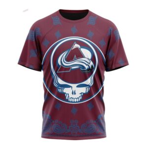 NHL Colorado Avalanche T Shirt Special Grateful Dead Design 3D T Shirt 1