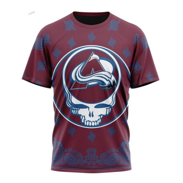 NHL Colorado Avalanche T-Shirt Special Grateful Dead Design 3D T-Shirt