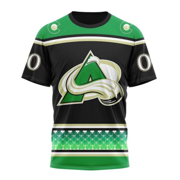 NHL Colorado Avalanche T-Shirt Specialized Unisex Kits Hockey Celebrate St Patrick’s Day T-Shirt