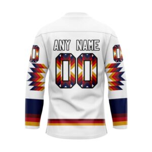 NHL Columbus Blue Jackets Hockey Jersey Special Design With Native Pattern Custom Jersey 2