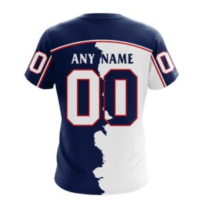 NHL Columbus Blue Jackets Personalize 2024 Home Mix Away T Shirt 2