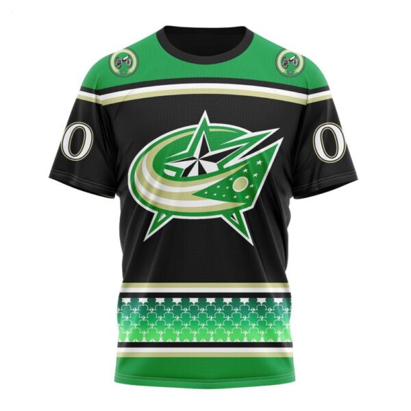 NHL Columbus Blue Jackets T-Shirt Specialized Unisex Kits Hockey Celebrate St Patrick’s Day T-Shirt