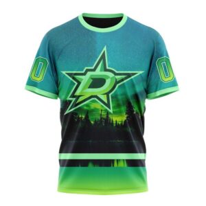 NHL Dallas Stars 3D T Shirt Special Design With Northern Light Full Printed Hoodie 1