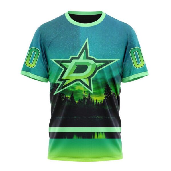 NHL Dallas Stars 3D T-Shirt Special Design With Northern Light Full Printed Hoodie