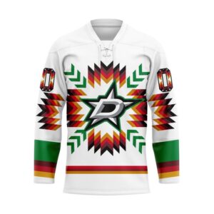 NHL Dallas Stars Hockey Jersey Special Design With Native Pattern Custom Jersey 1