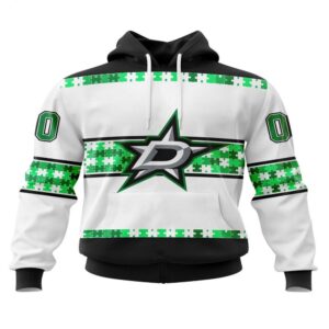 NHL Dallas Stars Hoodie Autism Awareness 3D Hoodie For Hockey Fans 1