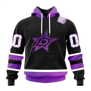 NHL Dallas Stars Hoodie Special Black Hockey Fights Cancer Kits Hoodie 1