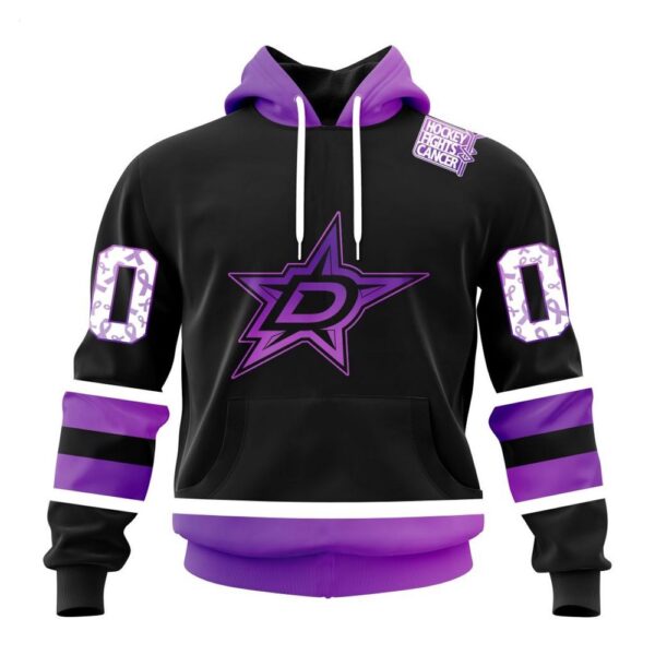 NHL Dallas Stars Hoodie Special Black Hockey Fights Cancer Kits Hoodie