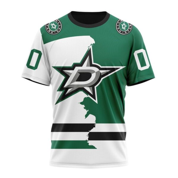 NHL Dallas Stars Personalize 2024 Home Mix Away T-Shirt