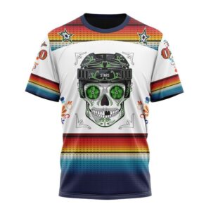 NHL Dallas Stars Special Design For Dia De Los Muertos T Shirt 1