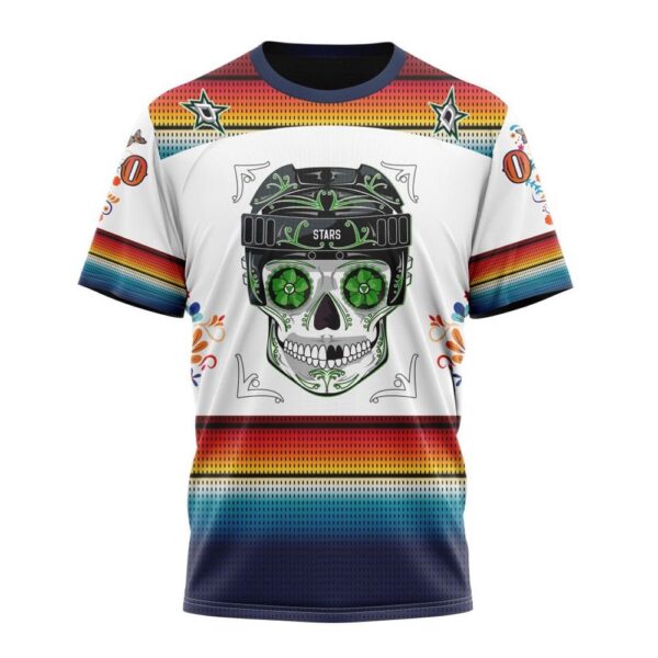 NHL Dallas Stars Special Design For Dia De Los Muertos T-Shirt