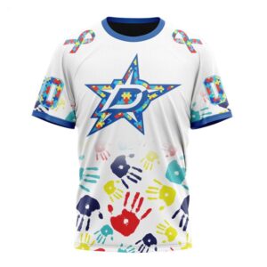 NHL Dallas Stars T Shirt Special Autism Awareness Design T Shirt 1