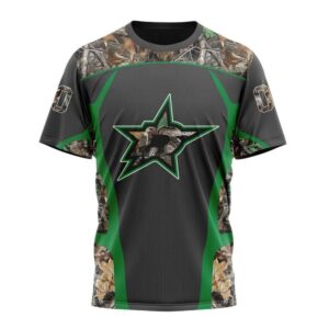 NHL Dallas Stars T Shirt Special Camo Hunting Design 3D T Shirt 1