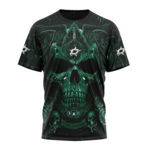 NHL Dallas Stars T Shirt Special Design With Skull Art T Shirt 1