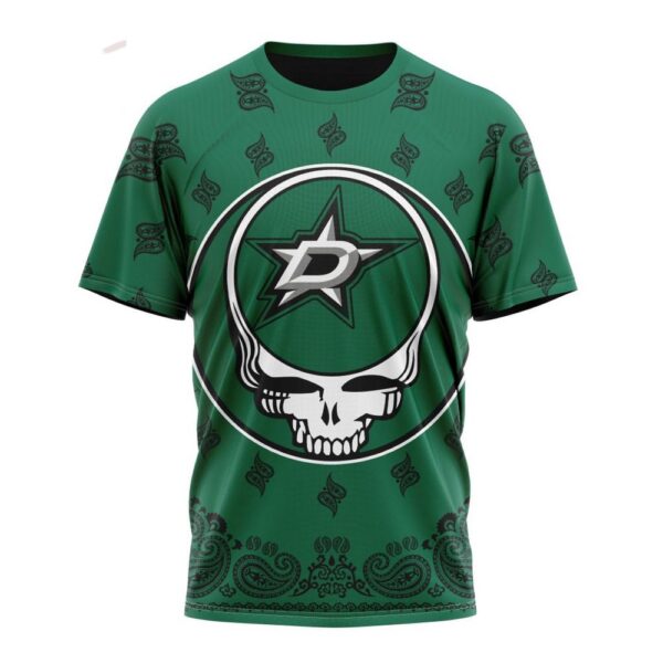 NHL Dallas Stars T-Shirt Special Grateful Dead Design 3D T-Shirt