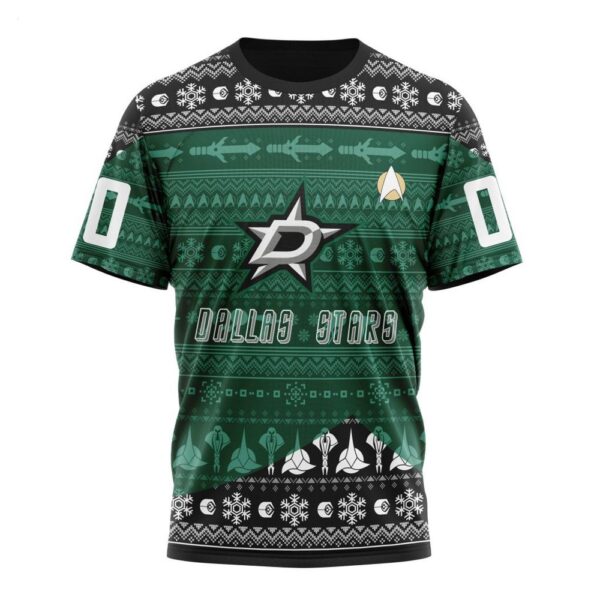 NHL Dallas Stars T-Shirt Special Star Trek Design 3D T-Shirt