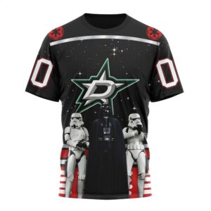 NHL Dallas Stars T Shirt Special Star Wars Design May The 4th Be With You 3D T Shirt 1